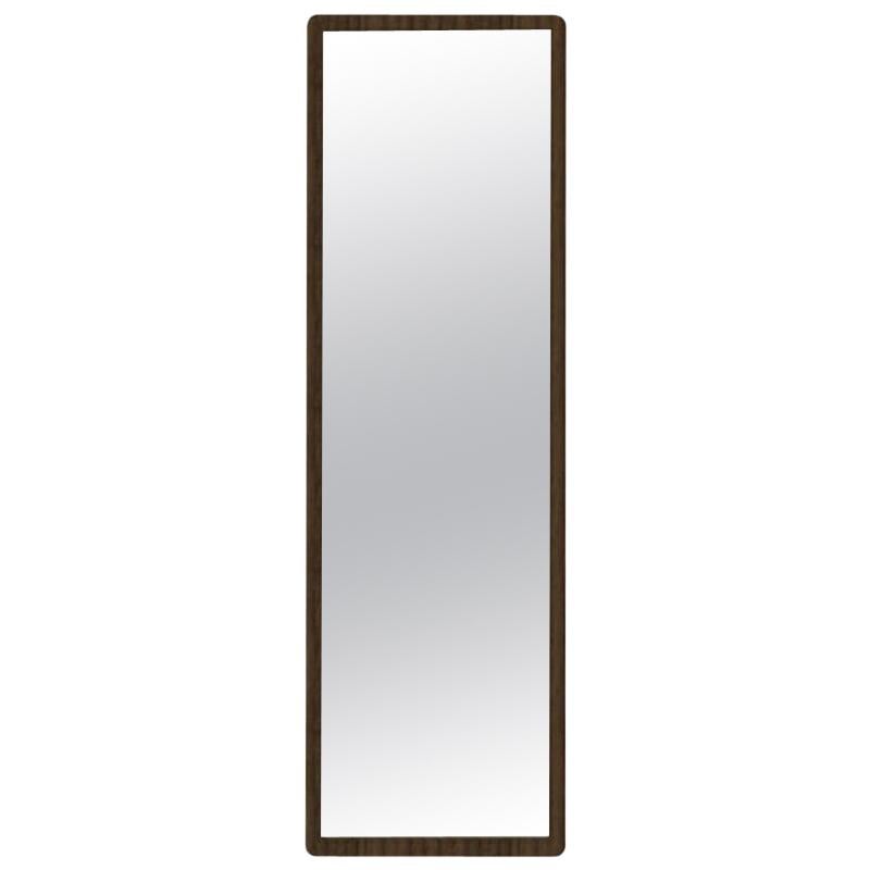 Wood Large Mirror M02 Wide Size, Contemporary Walnut Wood Handcrafted in Italy For Sale