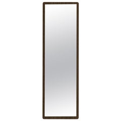 Wood Large Mirror M02 Wide Size, Contemporary Walnut Wood Handcrafted in Italy