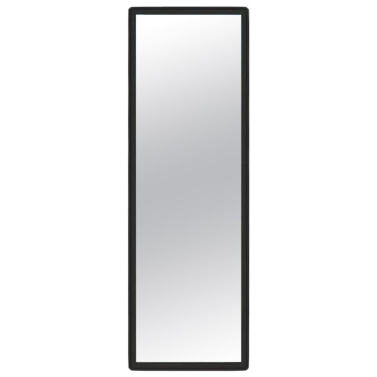 Wood Large Mirror M04 Wide Size, Contemporary Lacquer Black Handcrafted in Italy For Sale