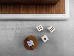 Fa'i', Mahjong, board game made of solid walnut and Corian