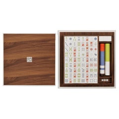 Fa'i', Mahjong, board game made of solid walnut and Corian