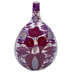 Mid-Century Modern Faience Bottle Vase by Kari Christensen for Royal Copenhagen