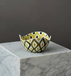 Faience Bowl by Stig Lindberg for Gustavsberg Studio, Sweden, 1950s