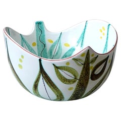 Retro Faience Bowl by Stig Lindberg for Gustavsberg Studio, Sweden, 1950s