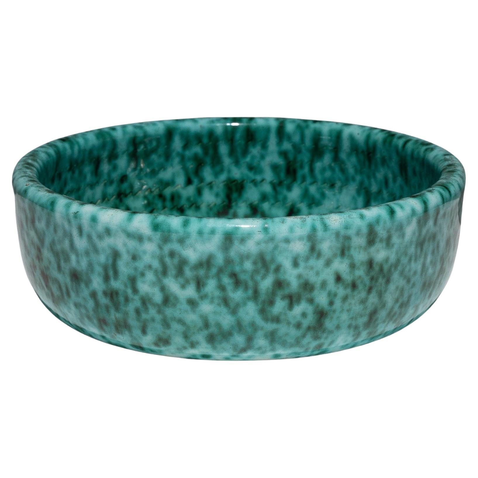 Faience Bowl with High Rim, Fernand Elchinger, 1950s