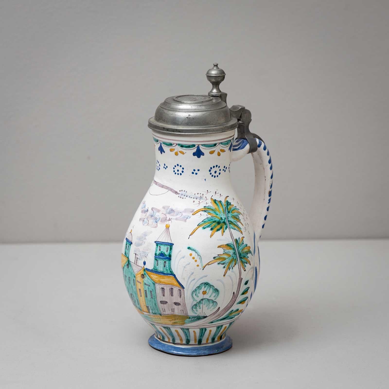 Baroque Faience Jug, late 18th Century