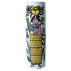 Faience "Karneval" Vase by Stig Lindberg