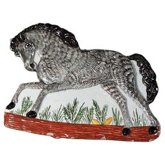Faience Plaque in the Form of a Horse, circa 1840