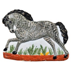 Faience Plaque in the Form of a Horse, circa 1840