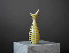 Jarrón de loza de Stig Lindberg para Gustavsberg Studio, Suecia, años 50