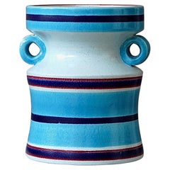 Vase en faïence de Stig Lindberg pour Gustavsberg Studio, Suède, 1966