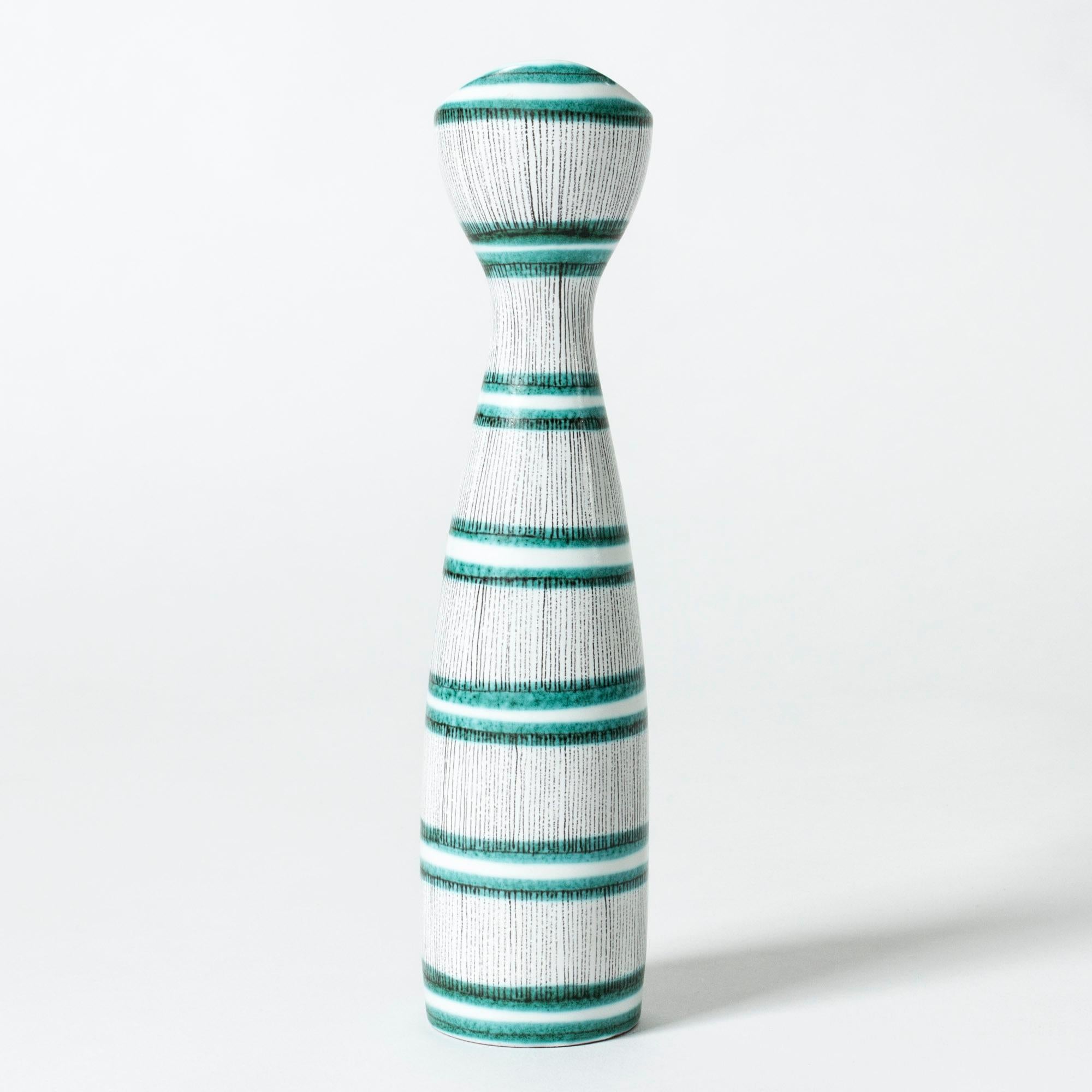 Ceramic Faience Vase by Stig Lindberg for Gustavsberg, Sweden, 1950s