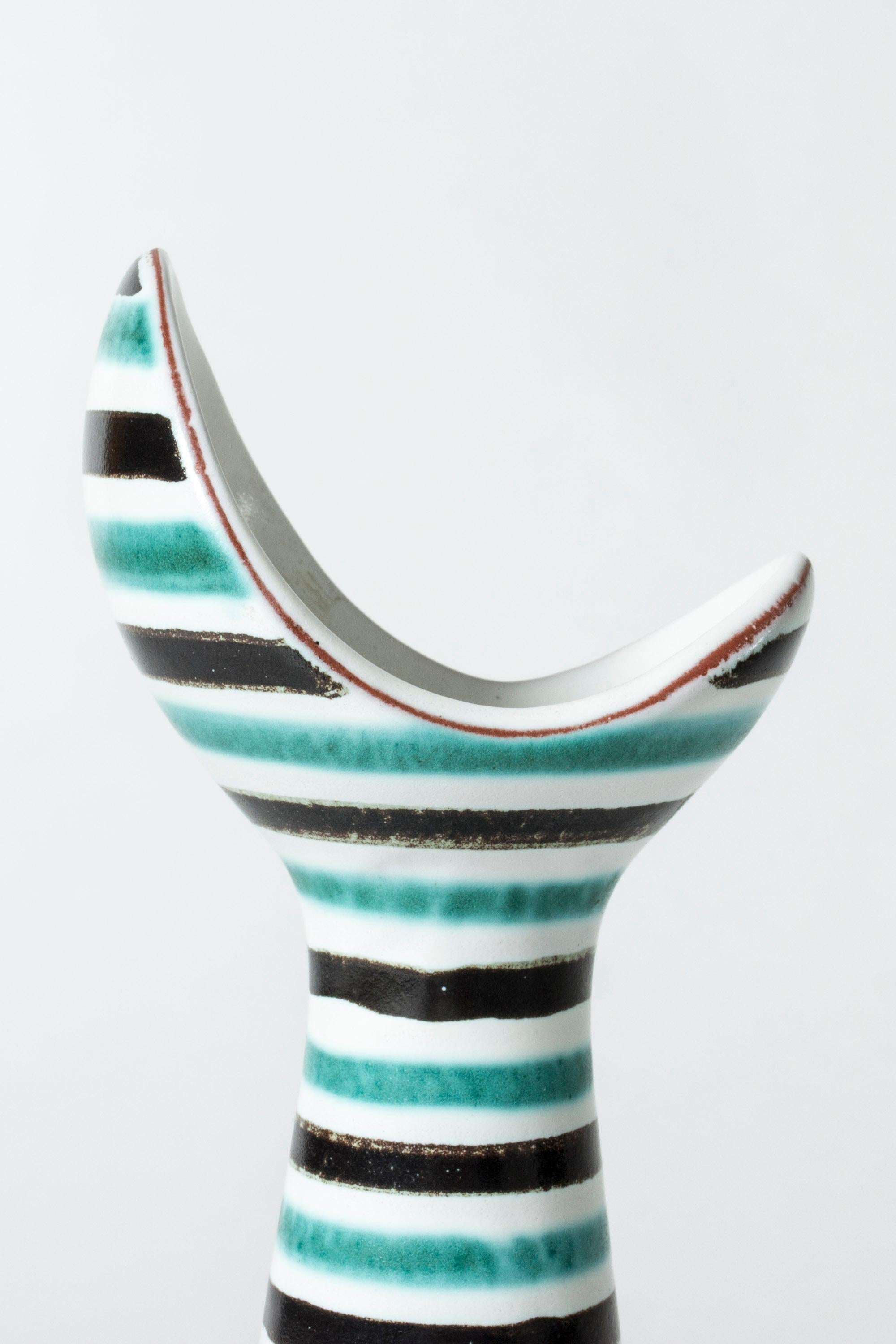 Ceramic Faience Vase by Stig Lindberg for Gustavsberg, Sweden, 1950s