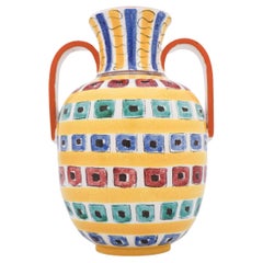 Antique Faience Vase by Wilhelm Kåge, 1940s Gustavsberg, Scandinavian Design