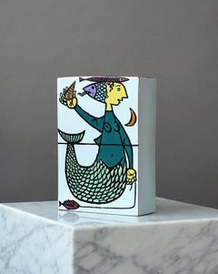 Faience Vase 'Karneval' by Stig Lindberg for Gustavsberg Studio, Sweden, 1950s