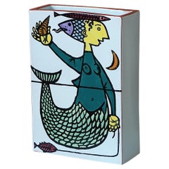 Faience Vase 'Karneval' by Stig Lindberg for Gustavsberg Studio, Sweden, 1950s