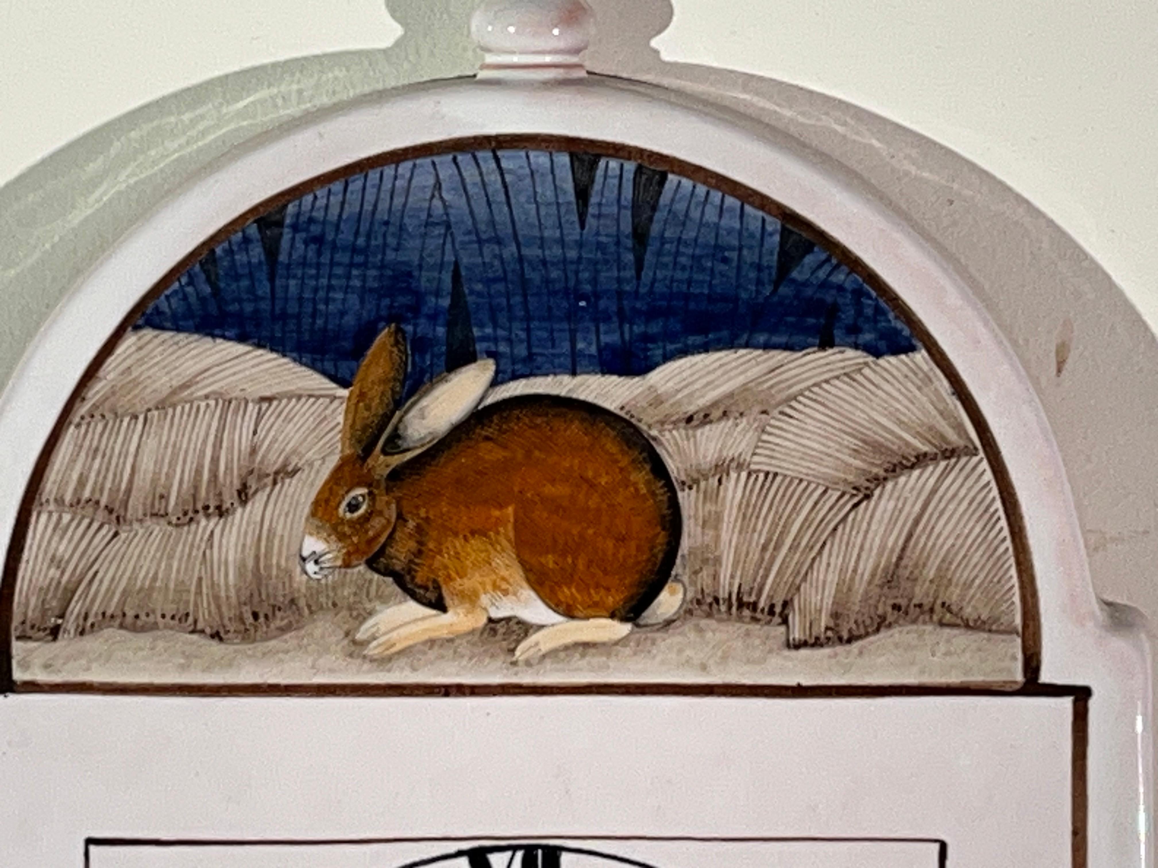 Faience Wall Clock By Claude and Slavik Palley In Excellent Condition In Doylestown, PA