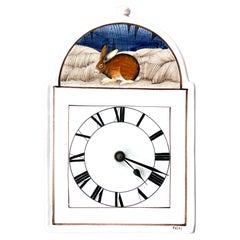 Faience Wall Clock By Claude and Slavik Palley