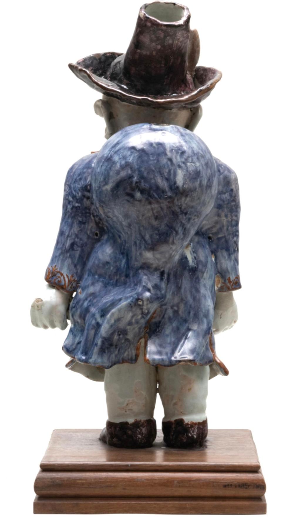 Faience Water Vessel, “Pulcinella”, 18th Century For Sale 2