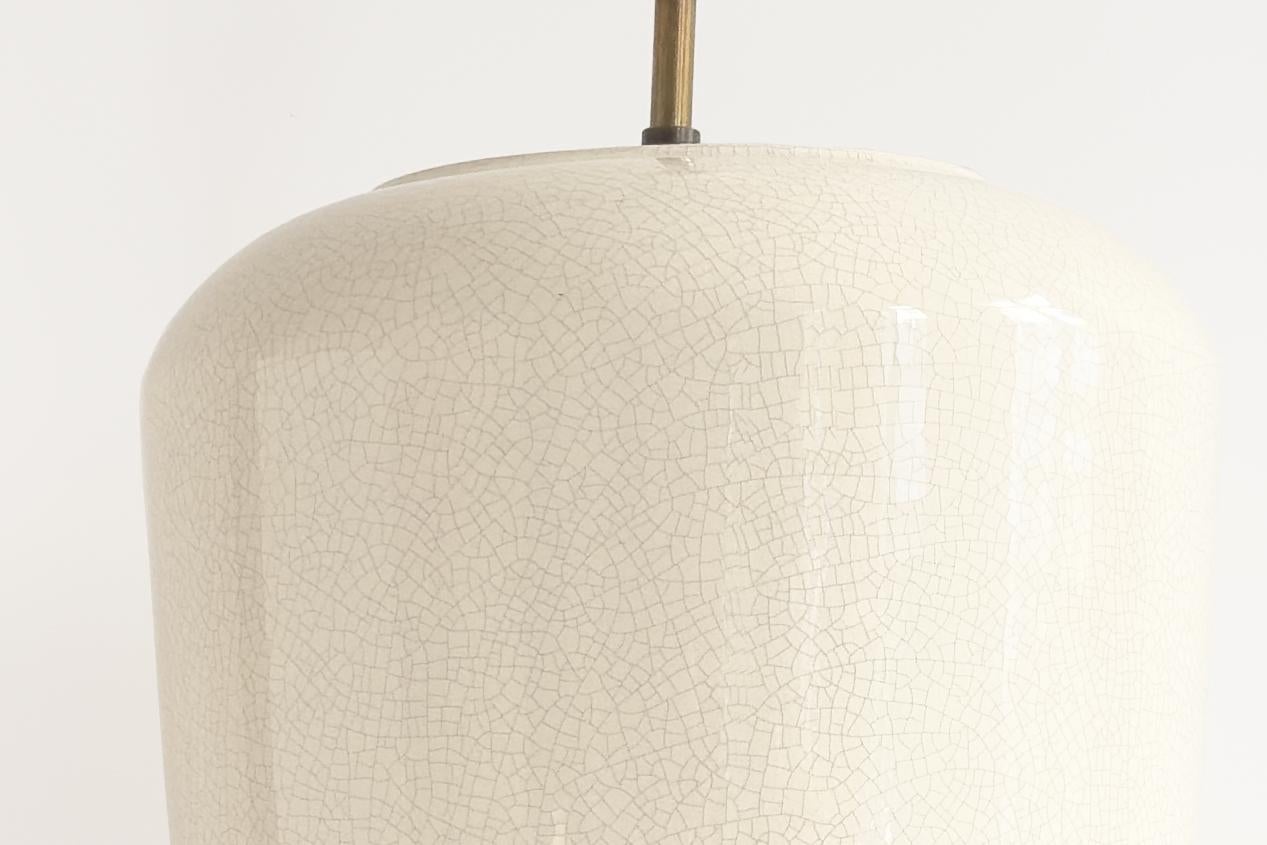 Faiencerie de Charolles Signed 2Oth Century Table Lamp in Beige Ceramic In Good Condition For Sale In London, GB