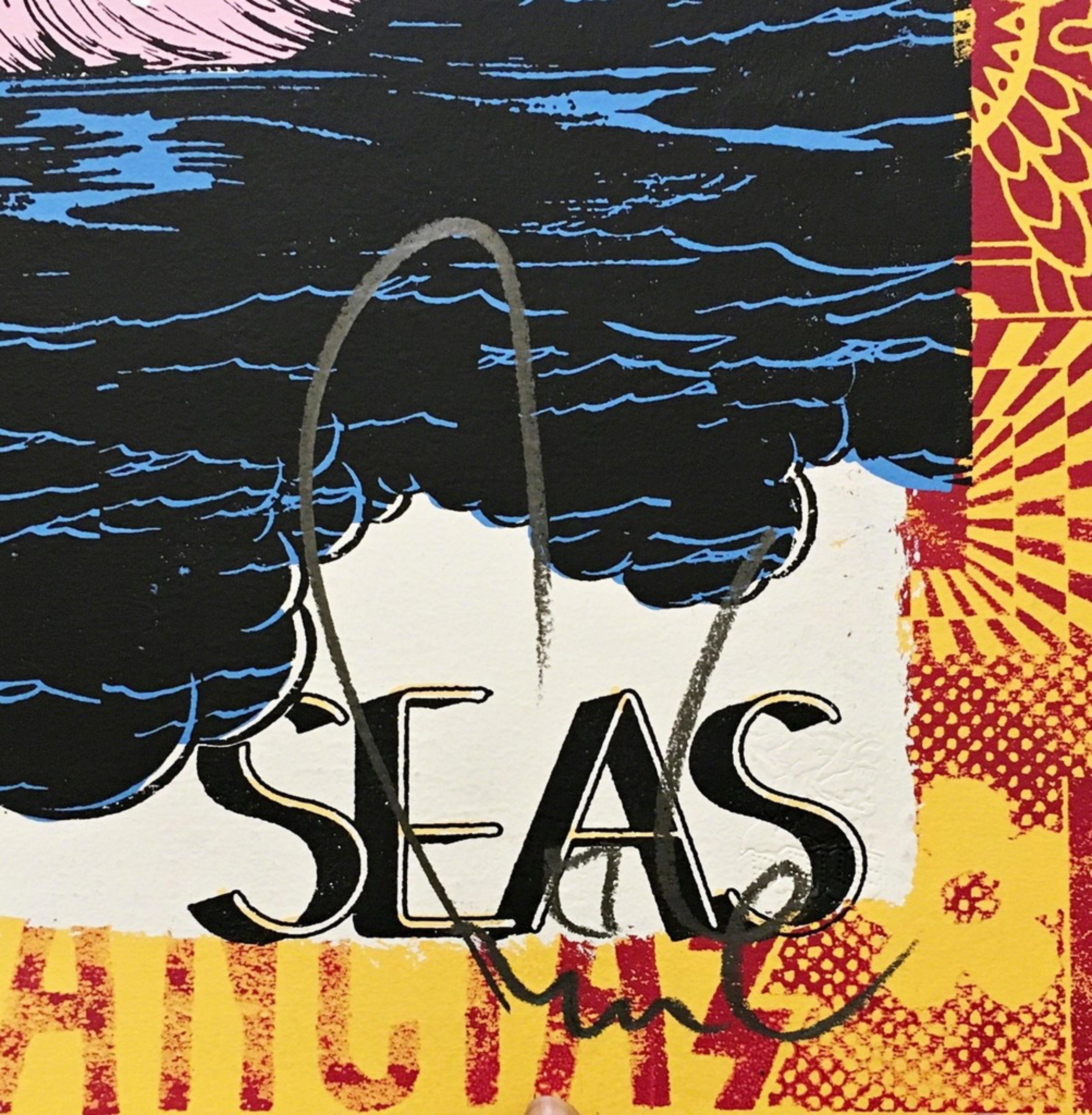 FAILE
Secret Seas, 2019
Acrylic, Silkscreen Ink on Lenox 100 Paper. (two sided)
Hand Signed, titled, dated and numbered 6/250 (each unique)
25 × 19 inches
Hand signed and annotated on the recto front and numbered and dated on the back
Unique