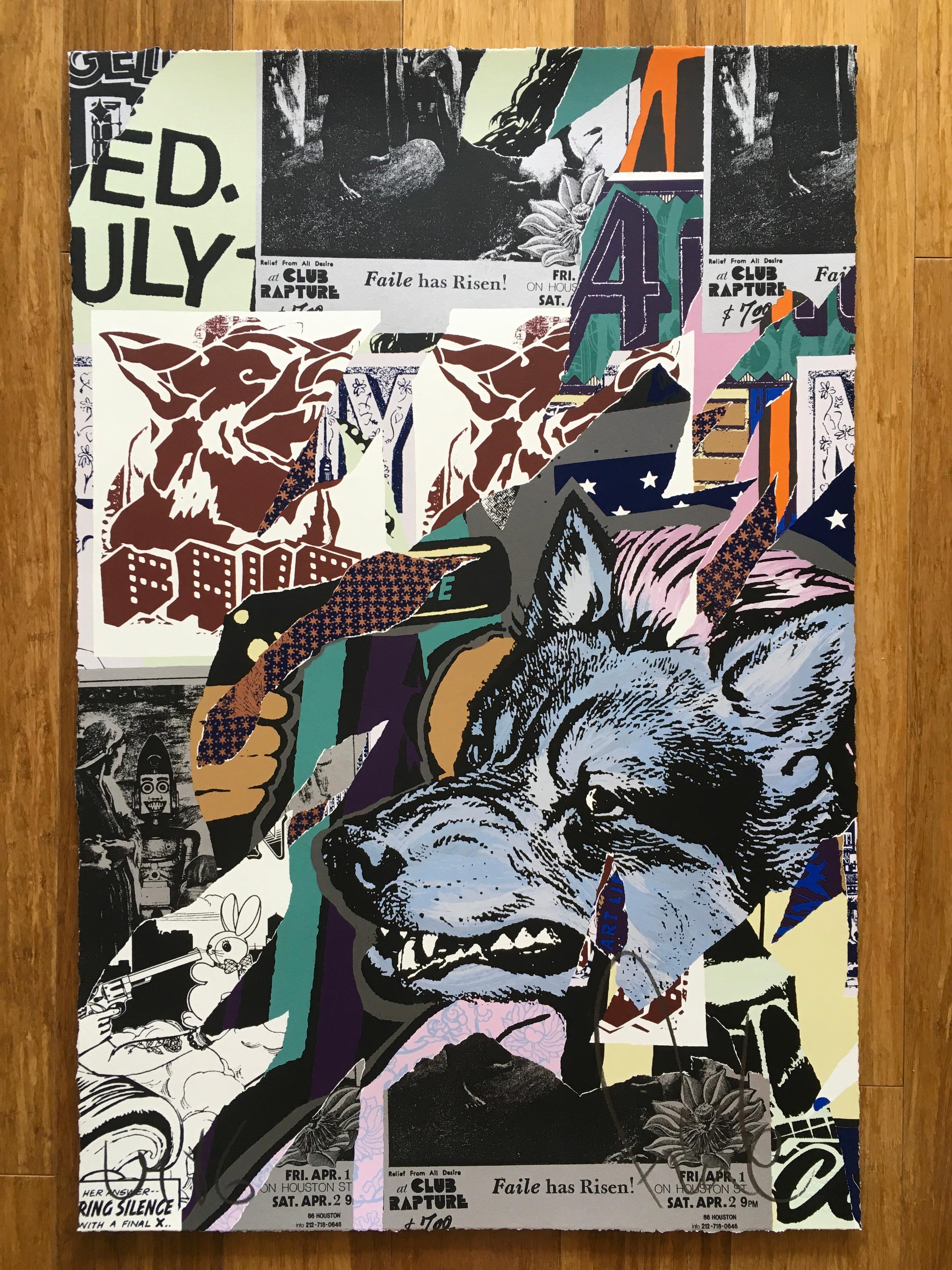 Faile Figurative Print - "Almost Rapture" 23 Color Silkscreen Print, Limited Edition, SSYM Series