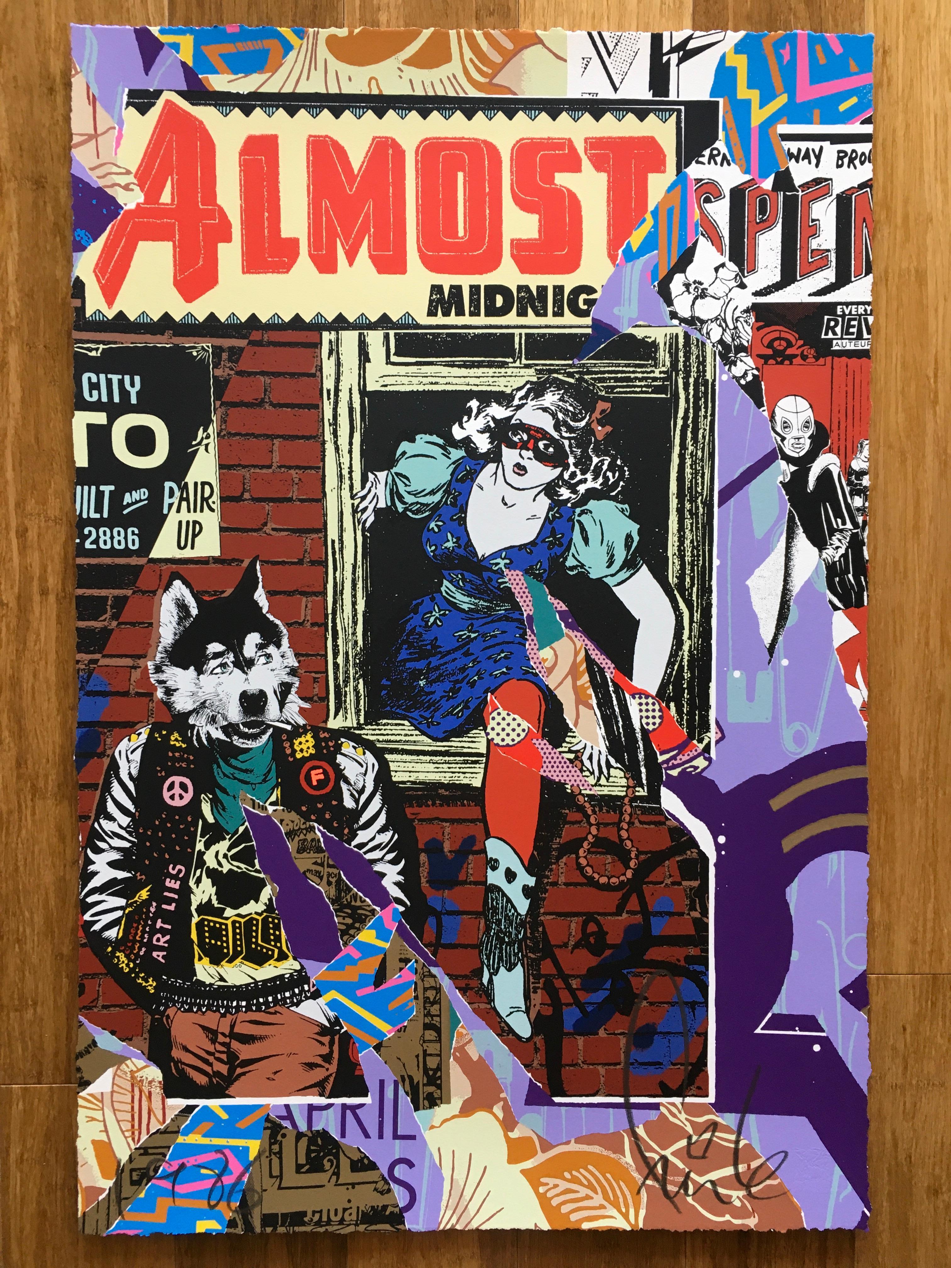 Faile Figurative Print - "Eastern Suspenso" 24 Color Silkscreen Print, Limited Edition of the SSYM Series