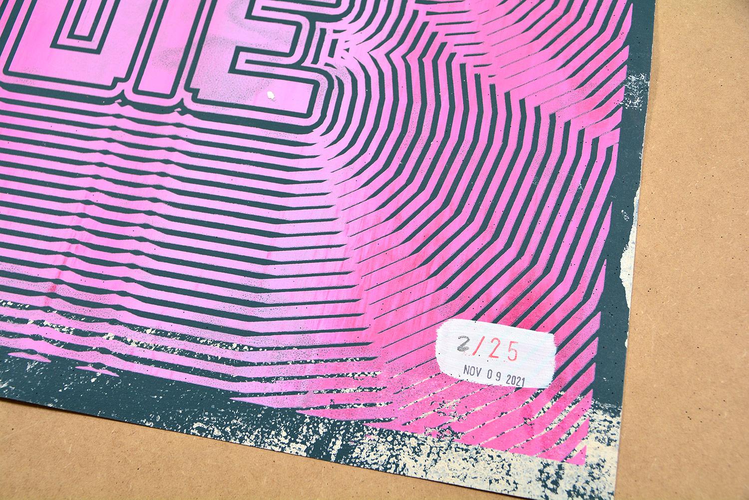 FAILE - DIAMOND FAILEDOODLE (BLACK/TAN) Pop Art Urban Black Glitter Handmade For Sale 5