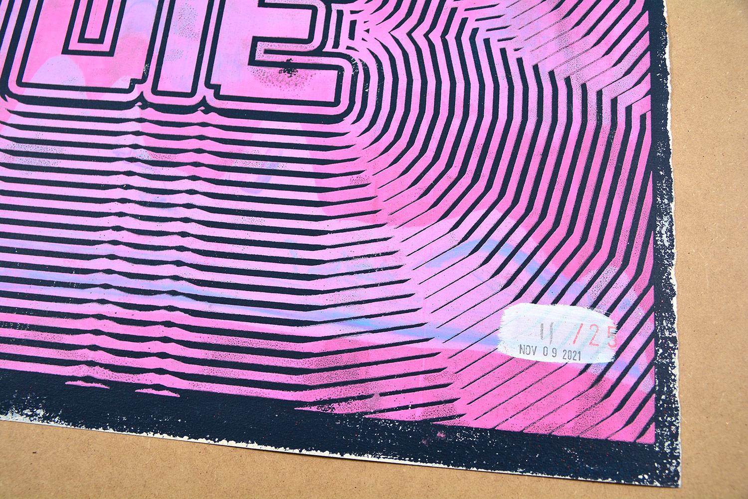 FAILE -DIAMANT ÉCHOUÉ (ROUGE/TAN). Techniques mixtes Pop Art Urban Glitter Graffiti en vente 4