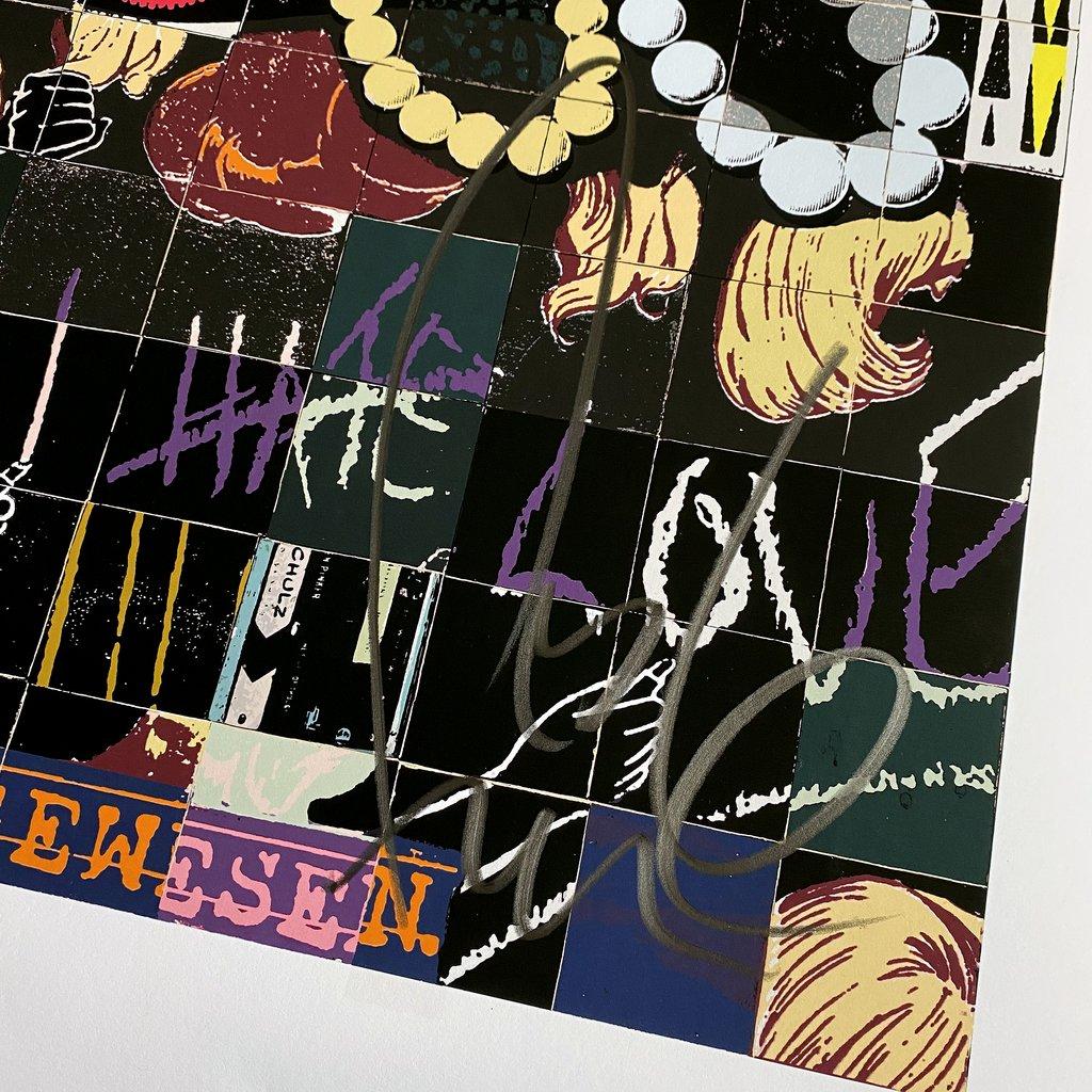 FAILE: HOLLYWOOD NIGHTS! Huge work hand signed & numbered Pop Art Street art - Modern Print by Faile