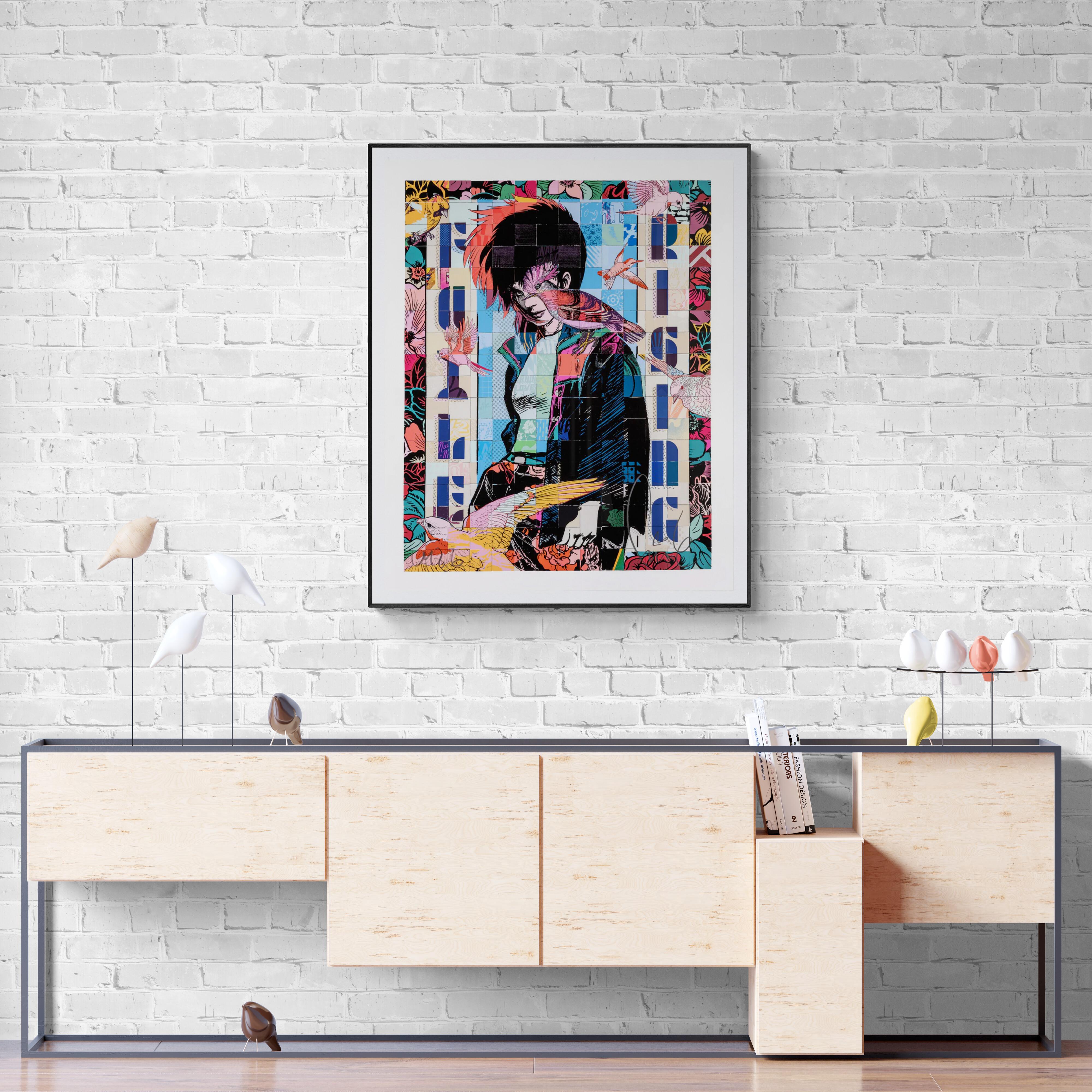 FAILE - RISING Enorme Pop Art Arte urbano Diseño Artistas emergentes Americanos Phoenix - Print Moderno de Faile