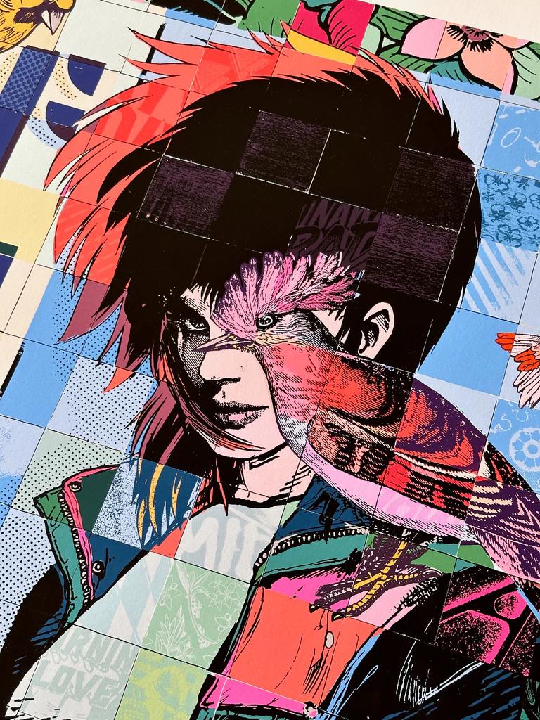 FAILE - RISING
Datum der Gründung: 2023
Medium: Archivtintendruck auf Entrada 290gsm Cotton Rag
Auflage: 350
Größe: 101,6 x 81,3 cm
Zustand: In neuwertigem Zustand, brandneu und nie gerahmt
Beobachtungen:
Dieser Rising Archival Pigment Print wurde