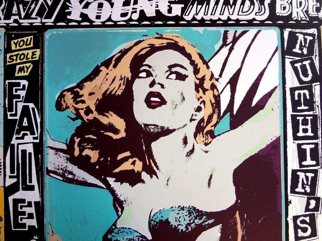 FAILE - IL GIUSTO, CAPITA OGNI GIORNO Pop Street art American Pin-Up Design - Print di Faile