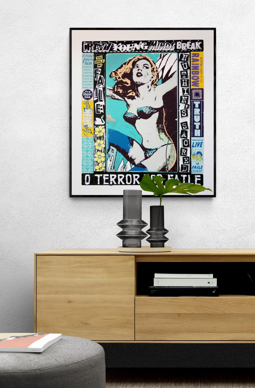 FAILE - THE RIGHT ONE, HAPPENS EVERYDAY Pop Street art American Pin-Up Design For Sale 2