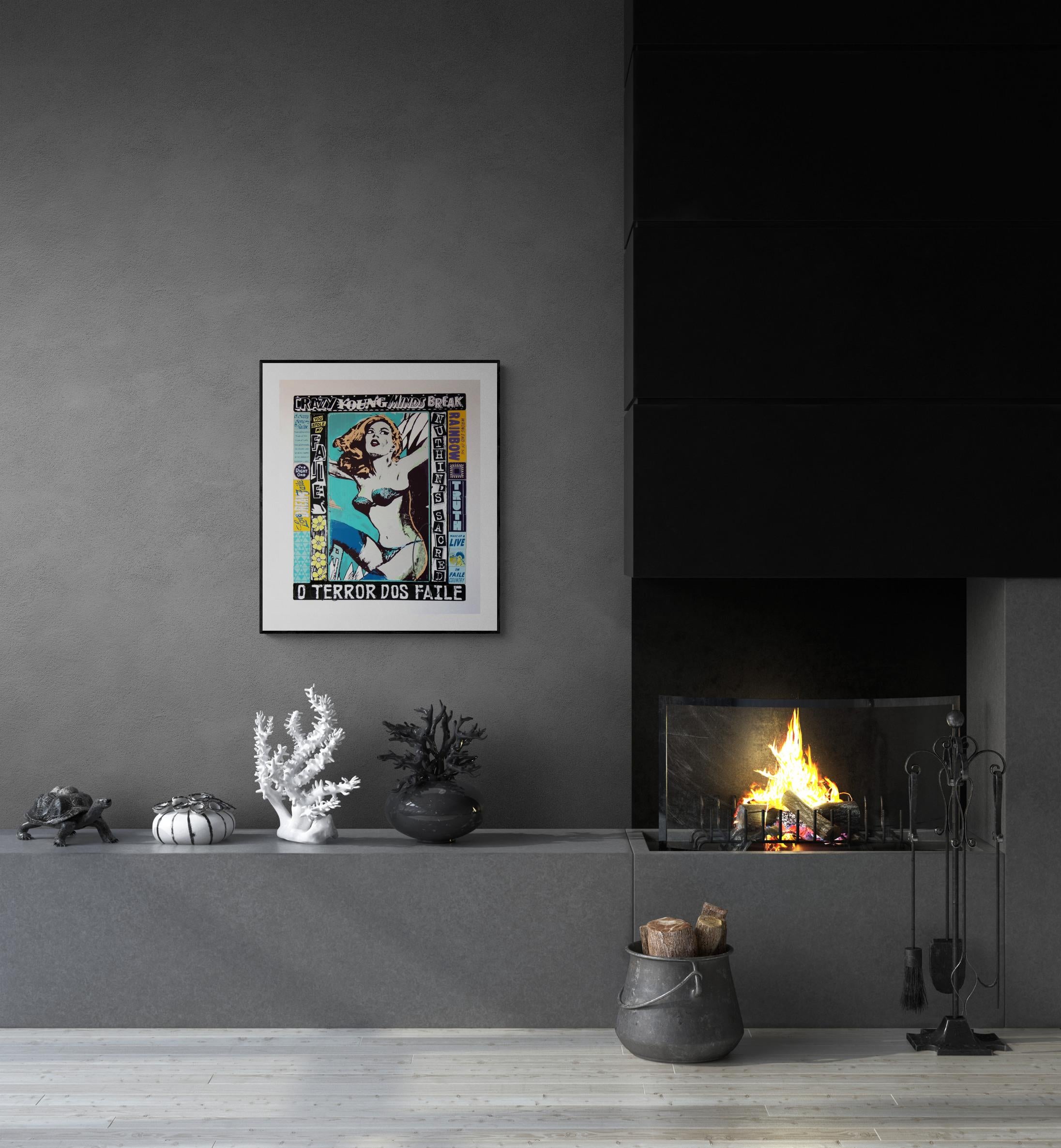 FAILE - IL GIUSTO, CAPITA OGNI GIORNO Pop Street art American Pin-Up Design in vendita 4