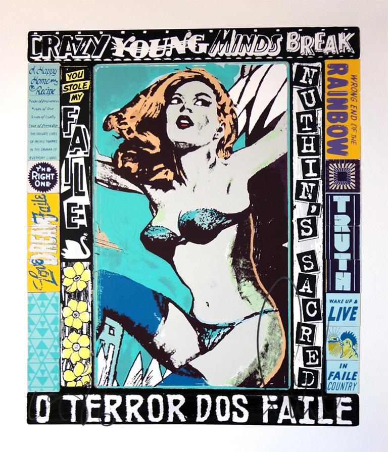 Faile Figurative Print - FAILE - THE RIGHT ONE, HAPPENS EVERYDAY Pop Street art American Pin-Up Design