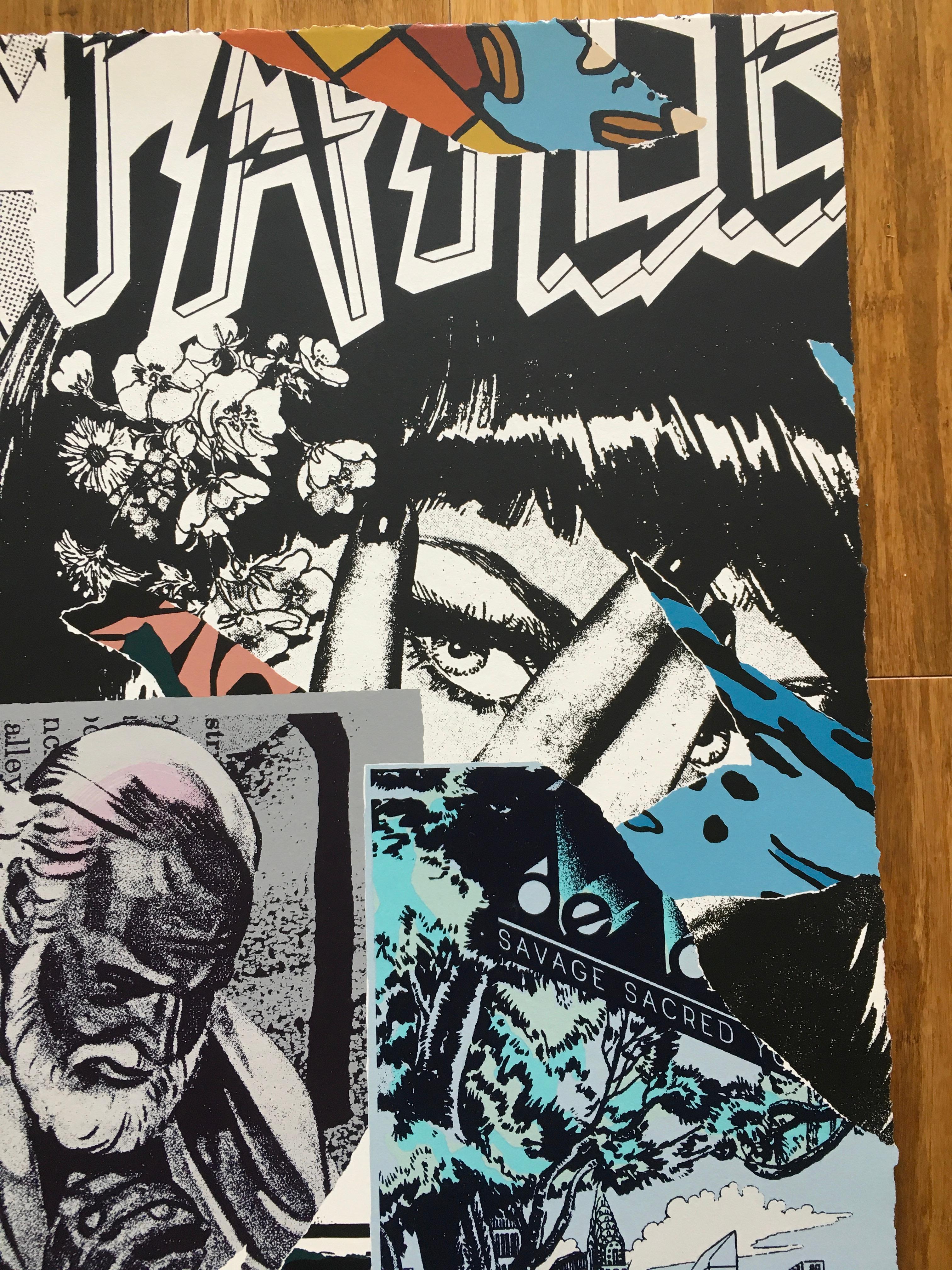 Sérigraphie en soie 21 couleurs « Invasion Dream Club », édition limitée, série SSYM - Art urbain Print par Faile