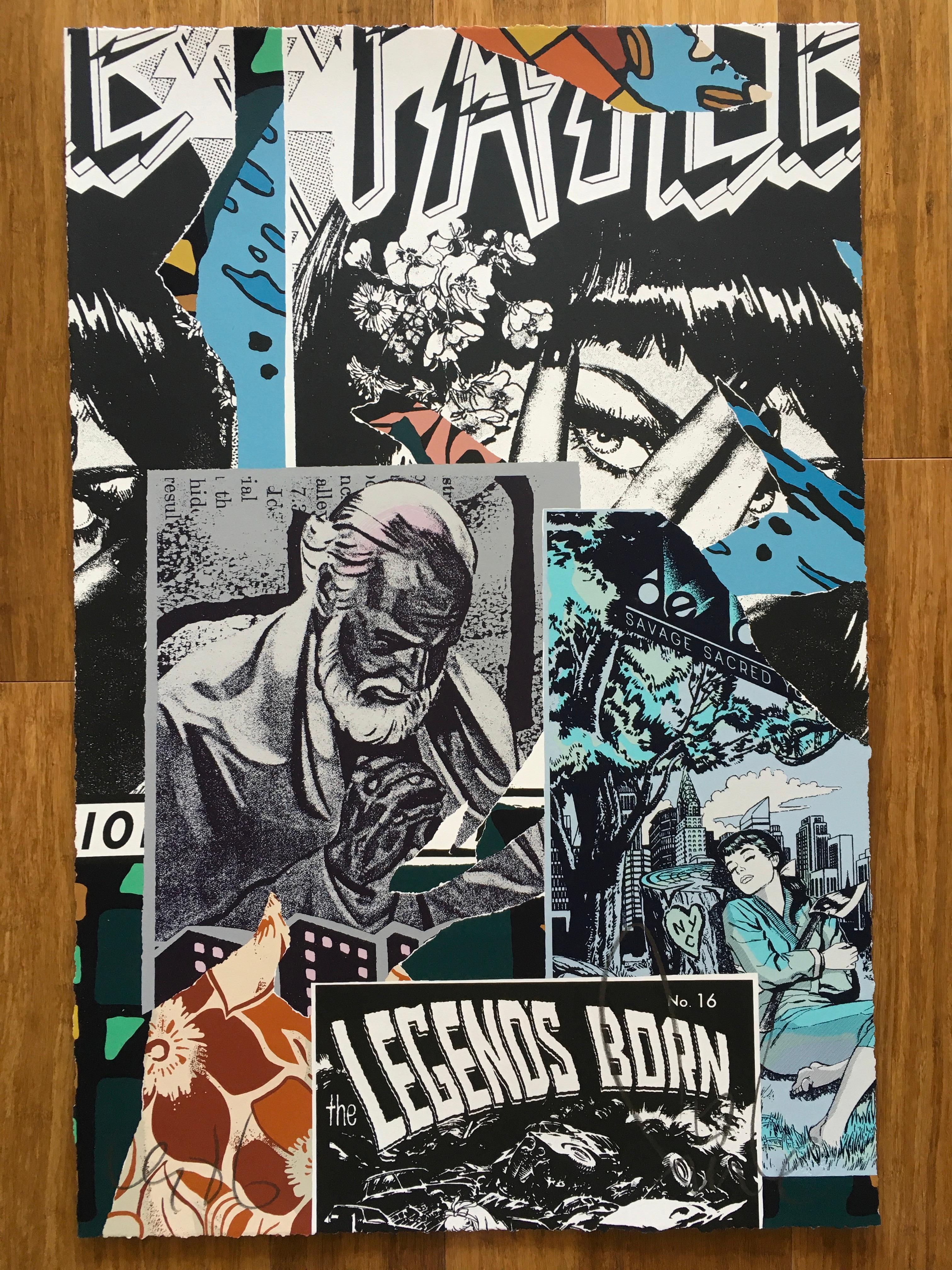 Faile Figurative Print – „Invasion Dream Club“ 21er-Farb-Seidendruck, limitierte Auflage, SSYM-Serie