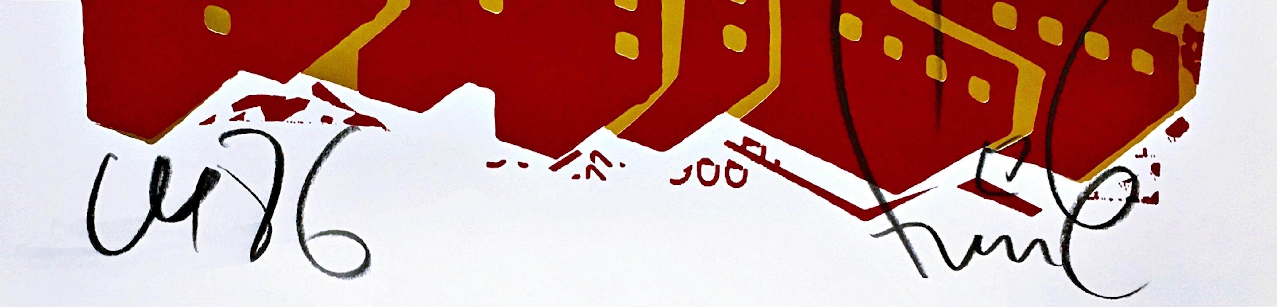 FAILE
Roter Hund, 2018
Offsetdruck mit Goldfolie auf Lenox 100 Papier. Faile Studio Stempel auf der Rückseite
Kommentiert und handsigniert mit Bleistift auf der unteren Vorderseite, mit Atelierstempel auf der Rückseite
28 × 22 Zoll
Ungerahmt
Faile's
