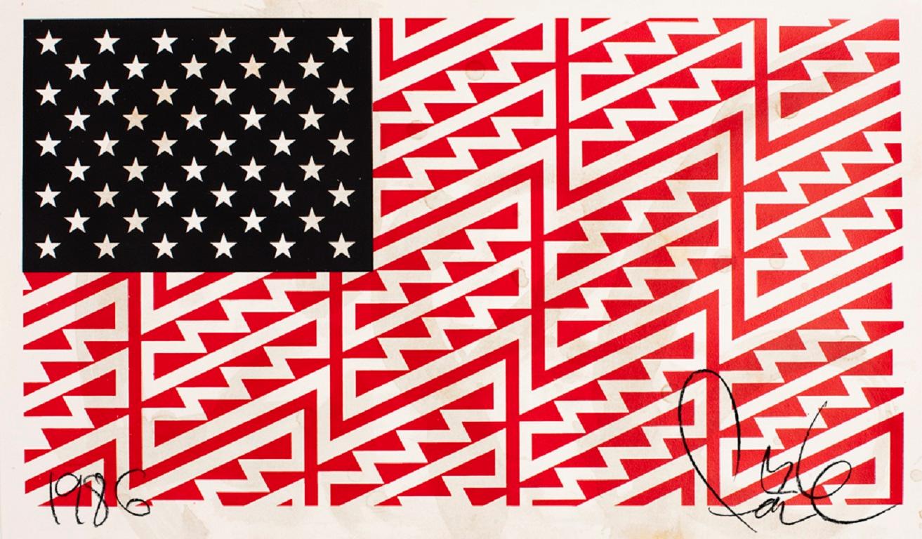 Faile Abstract Print - Star Spangled Shadows