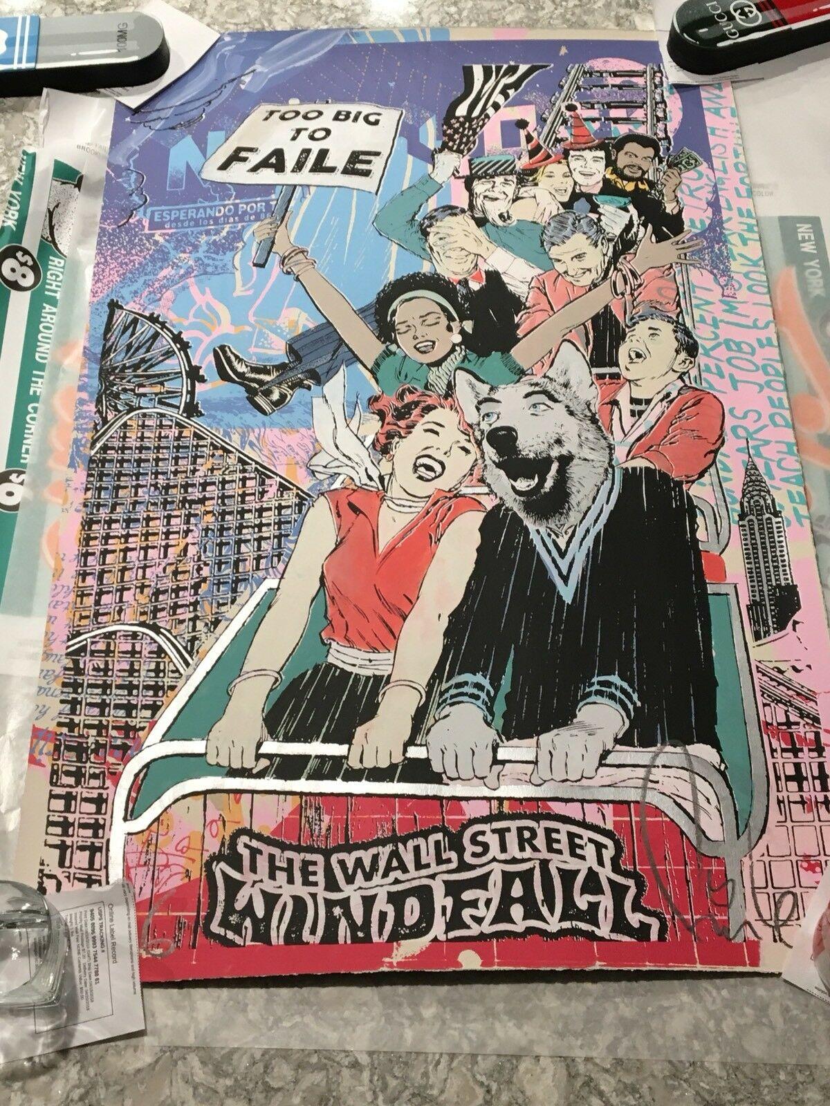 WALL STREET WINDFALL / 86 B-SIDE  ~SOLD OUT MINT CONDITION PRINT" - Print by Faile