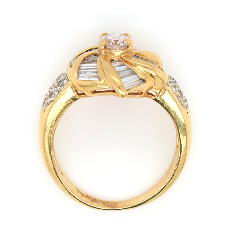 Faint Pink and White Diamond Windmill Ring, 20th Century For Sale at ...