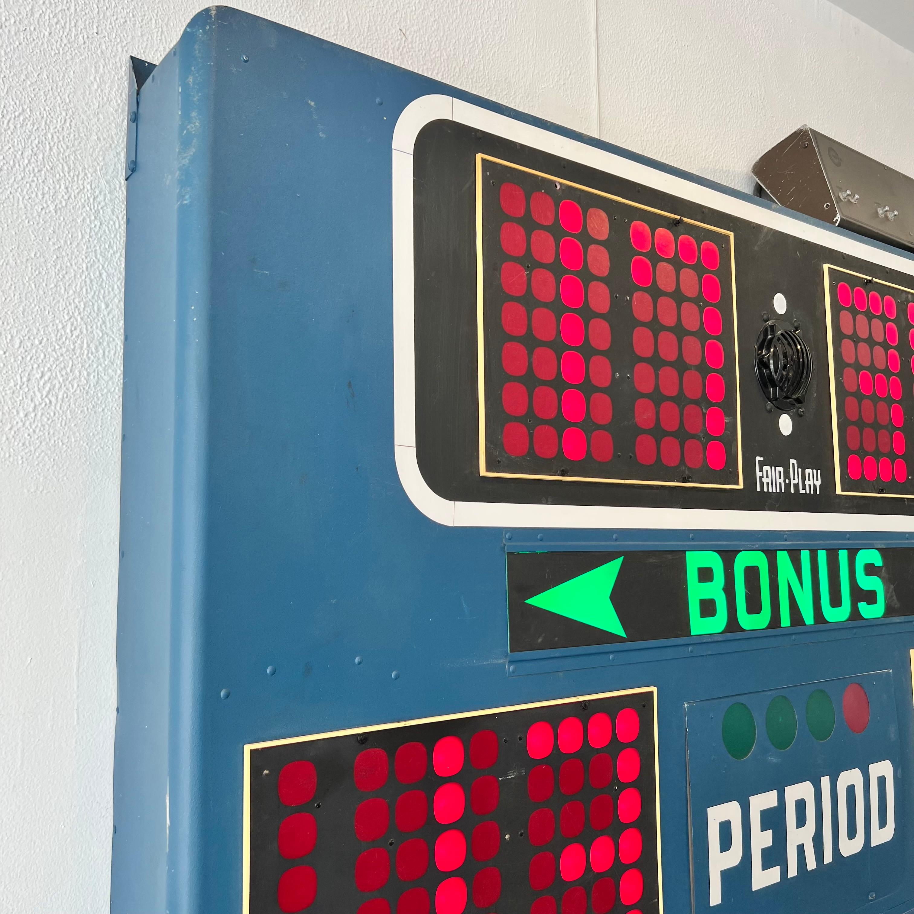 Fair Play 1960s Electro-Magnetic Basketball Scoreboard For Sale 1