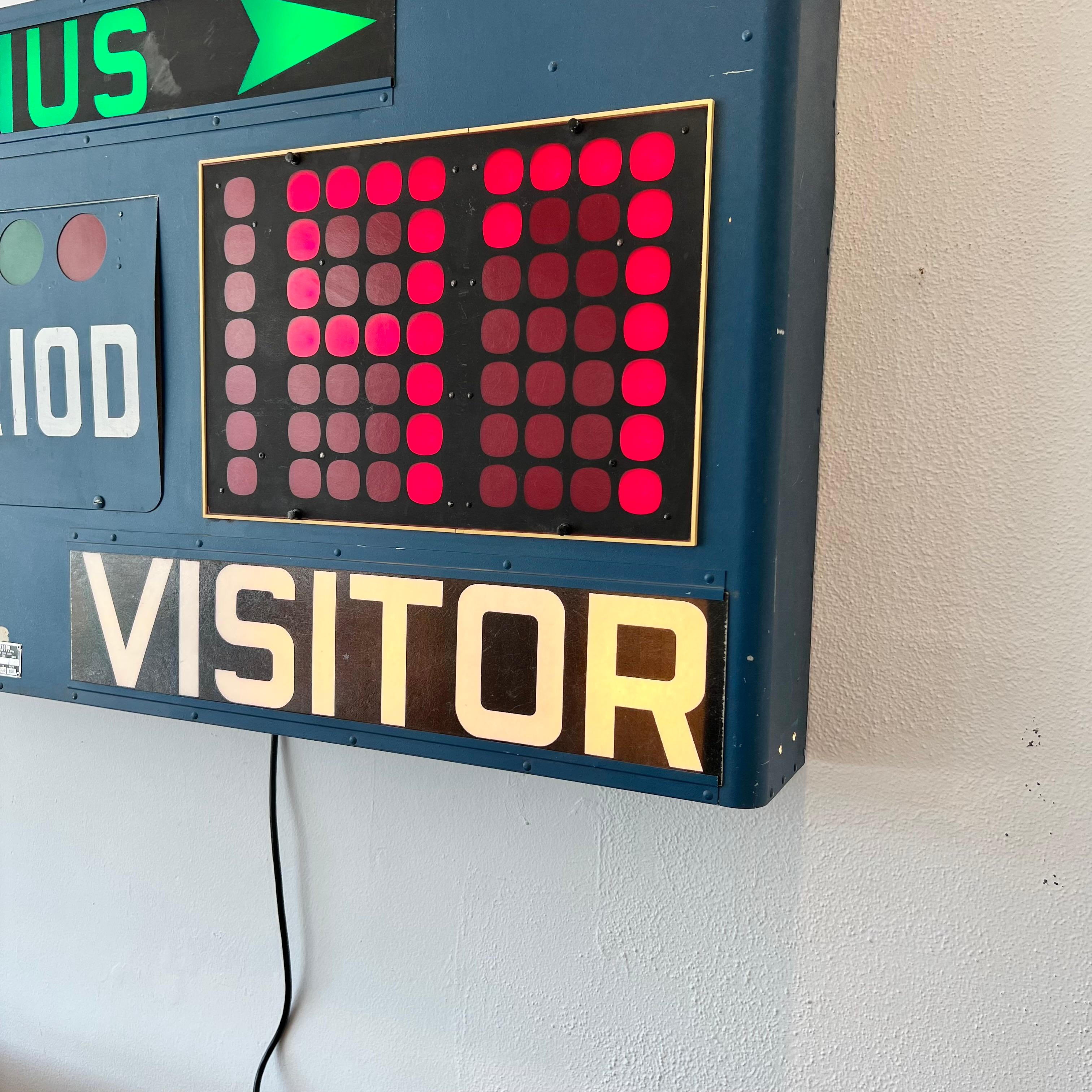 American Fair Play 1960s Electro-Magnetic Basketball Scoreboard For Sale