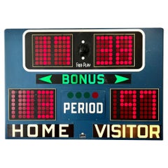 Used Fair Play 1960s Electro-Magnetic Basketball Scoreboard