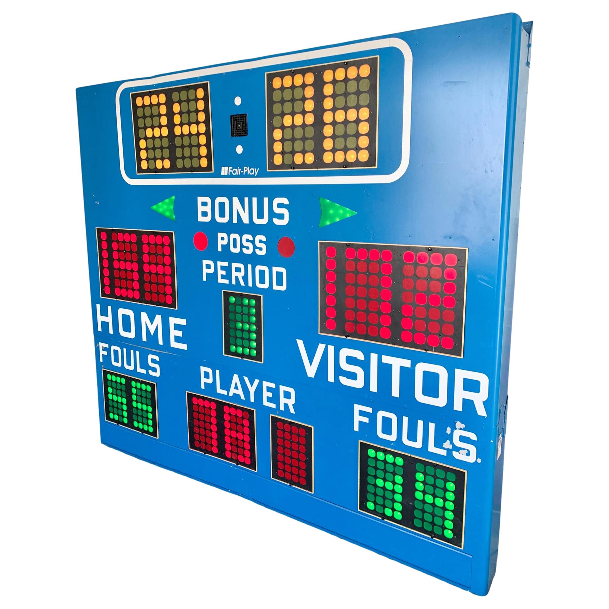 FAIR-PLAY SCOREBOARD FOUL LAMP BANKS PANEL USED GOOD CONDITION 