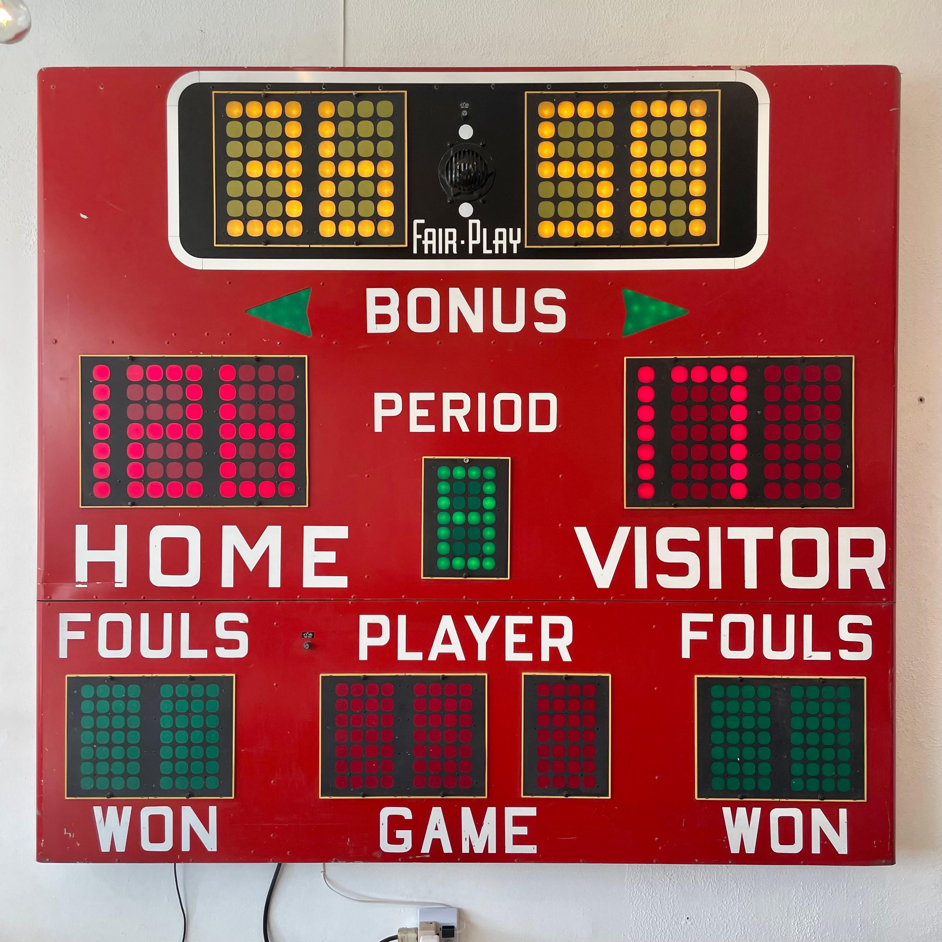 Fair Play Basketball Scoreboard, 1980s 3