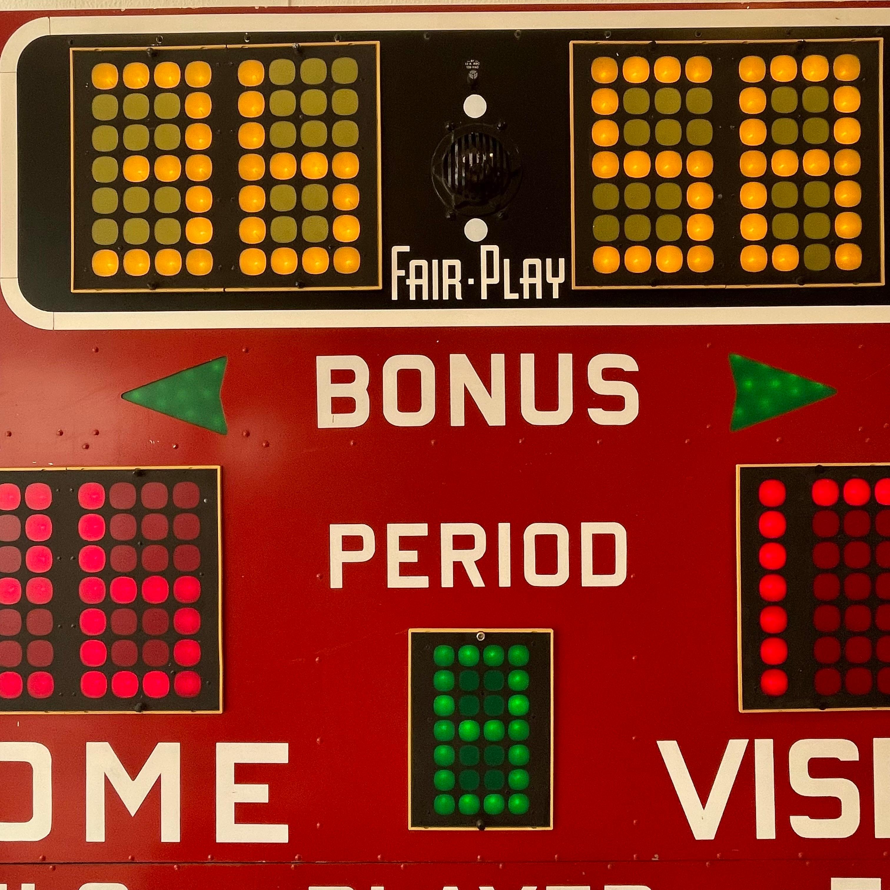 Aluminum Fair Play Basketball Scoreboard, 1980s
