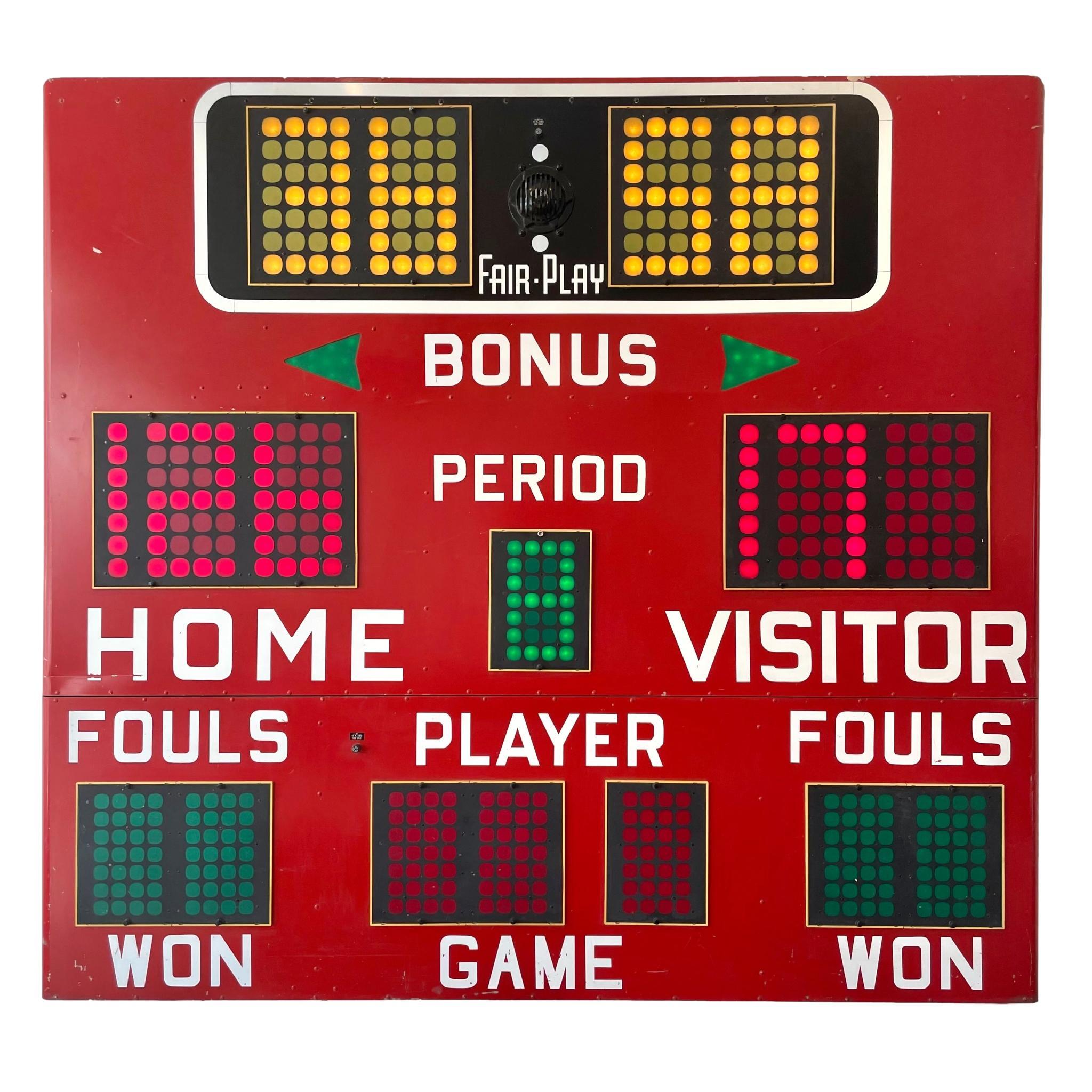 Fair Play Basketball Scoreboard, 1980s