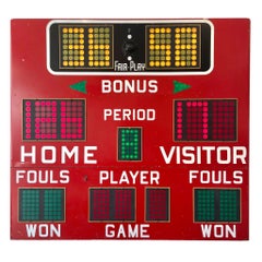 Planche de score de basket-ball de basket-ball Fair Play, années 1980